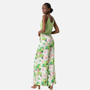 Pantalón palazzo estampado verde - Surkana