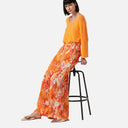 Pantalón palazzo estampado naranja - Surkana