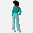 Pantalón elástico estampado verde - Surkana