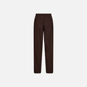 Pantalón marrón fluido y elástico recto - Freequent