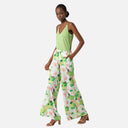 Pantalón palazzo estampado verde - Surkana