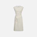 Vestido midi elástico con cinturón - Freequent