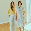 Vestido camisero estampado floral con cinturón ajustable - Freequent