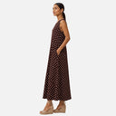 Vestido midi de lunares marrón - Freequent