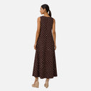Vestido midi de lunares marrón - Freequent
