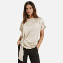 Blusa satinada con nudo - Freequent