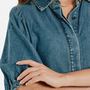 Camisa vaquera mangas abullonadas - Freequent