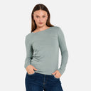 Camiseta de manga larga Iceberg Green de viscosa para mujer