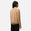 Cárdigan beige lazada cuello - Systemaction