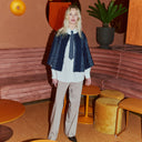 Chaqueta cuadros con flecos - Freequent