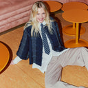 Chaqueta cuadros con flecos - Freequent