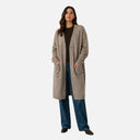 Chaqueta de punto larga Freequent color beige vista frontal