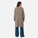 Chaqueta de punto larga Freequent en color beige vista trasera
