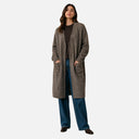 Chaqueta de punto larga Freequent en color topo