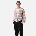 Chaqueta de punto de rayas multicolor para mujer de PAN Producto Básico.