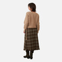 Falda midi de cuadros con flecos - Orfeo