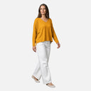 Jersey de punto fino con cuello pico - Orfeo