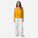 Jersey de punto fino con cuello pico - Orfeo