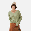 Jersey de punto fino con cuello pico - Orfeo