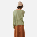 Jersey de punto fino con cuello pico - Orfeo