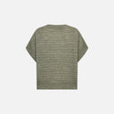 Vista trasera del jersey de punto verde melange para mujer de Freequent.