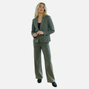 Pantalón de cuadros de Freequent de mujer combinado con americana a juego