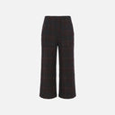 Pantalón de cuadros en tonos oscuros de PAN de corte recto con cintura elástica y bolsillos delanteros.