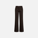 Vista frontal del pantalón FQISADORA marrón y blanco de Freequent