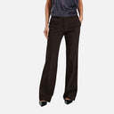 Pantalón de pierna recta marrón y blanco de Freequent