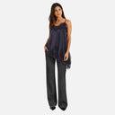 Pantalón de pierna recta negro y blanco de Freequent