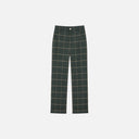 Pantalón recto de cuadros Jarman para mujer con largo al tobillo y bajo con vuelta disponible en azul marino, verde y granate.