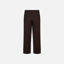 Pantalón recto de vestir Freequent en color marrón oscuro, vista trasera.